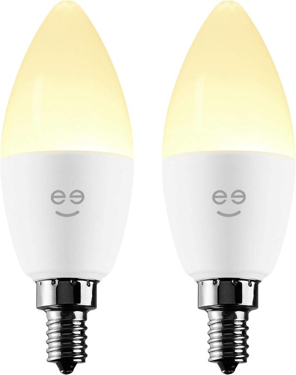 WiFi Smart Light Bulbs, Dimmable Tunable E12 Light Bulb 40W Equivalent, Candle Bulb Chandelier Light